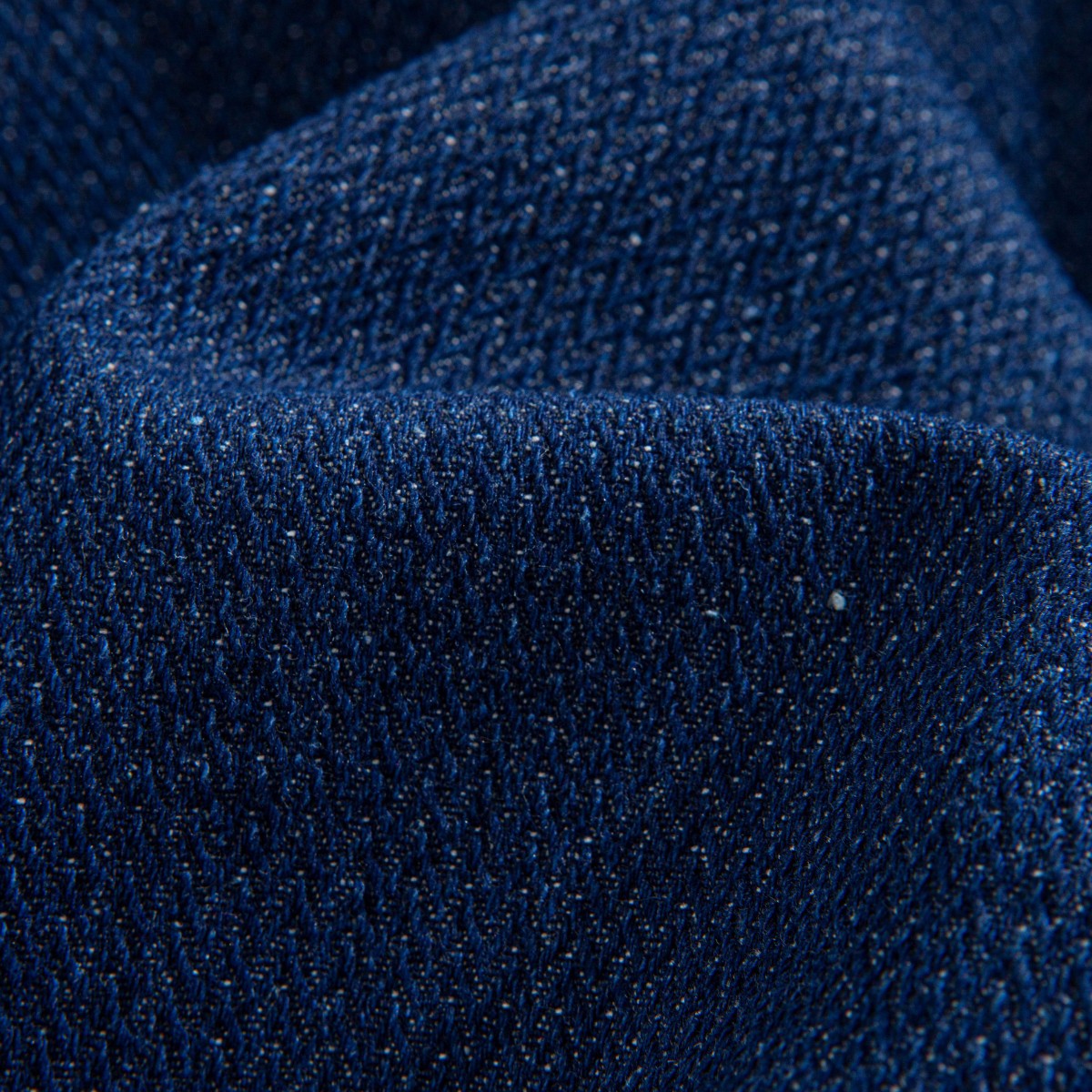 100% Cotton Fabric Close-Up - Indigo Kimono Haori Woven Texture and Quality