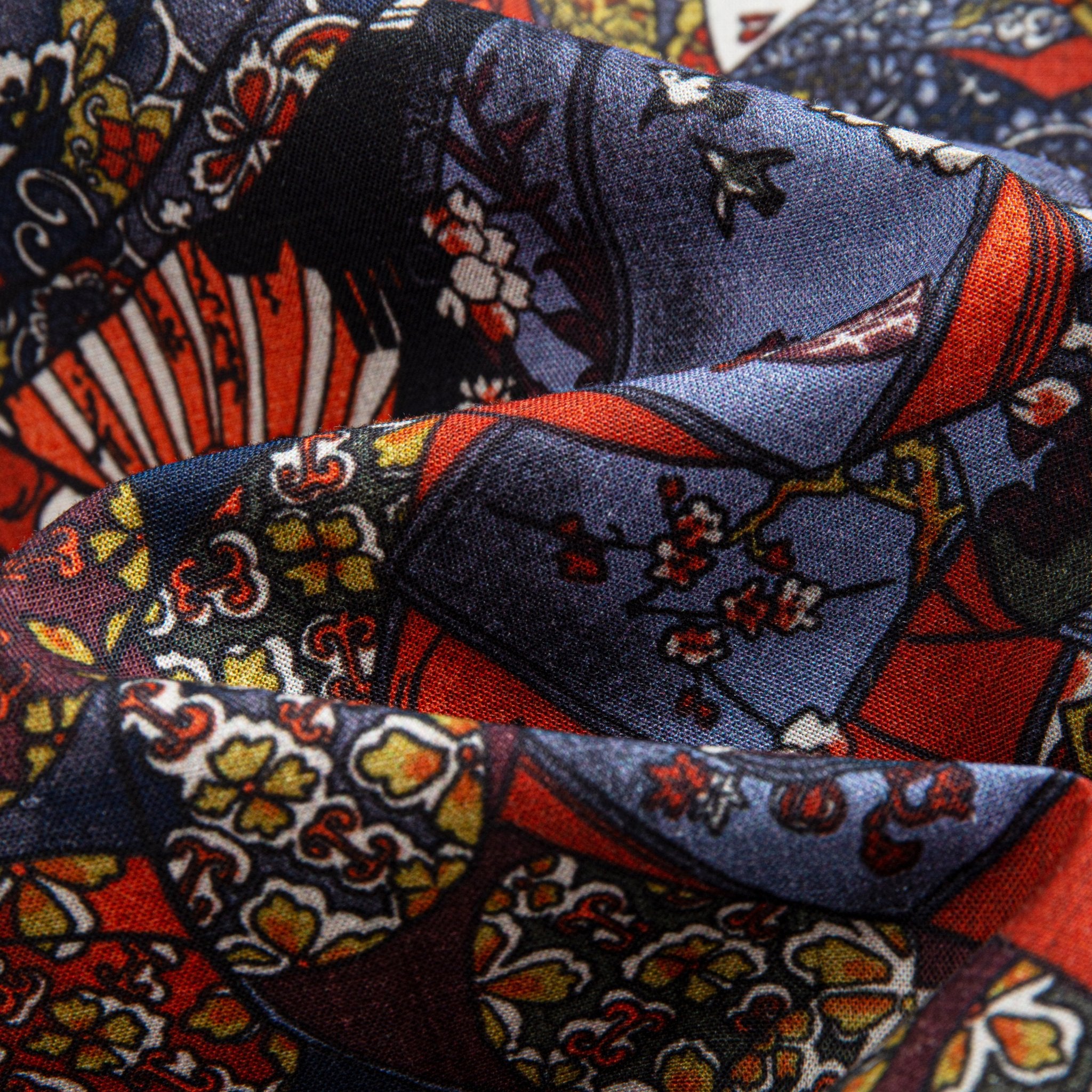 Back view of Warrior Aloha Shirt showing box pleat detail