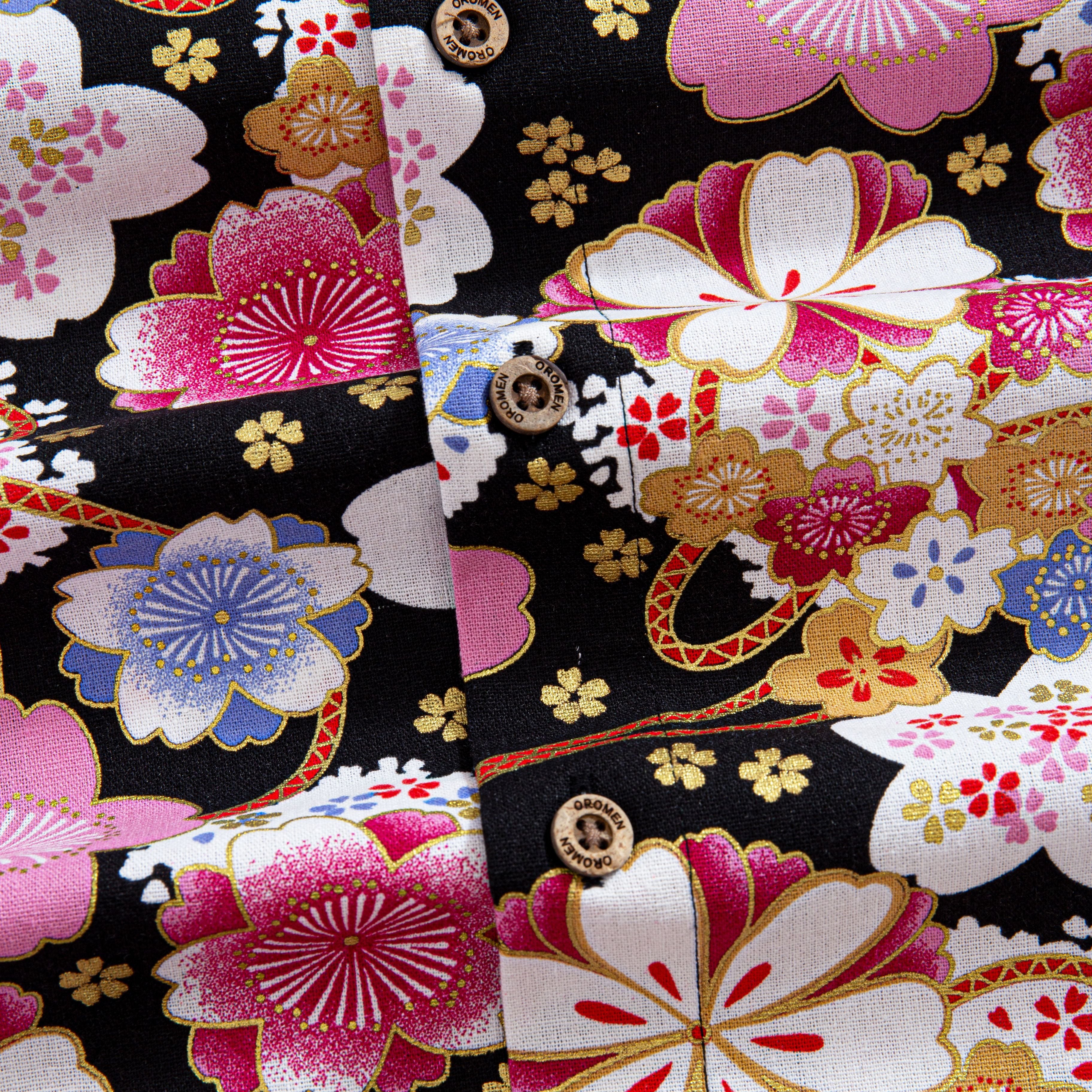 Close-up of cherry blossom temari ball ukiyo-e print