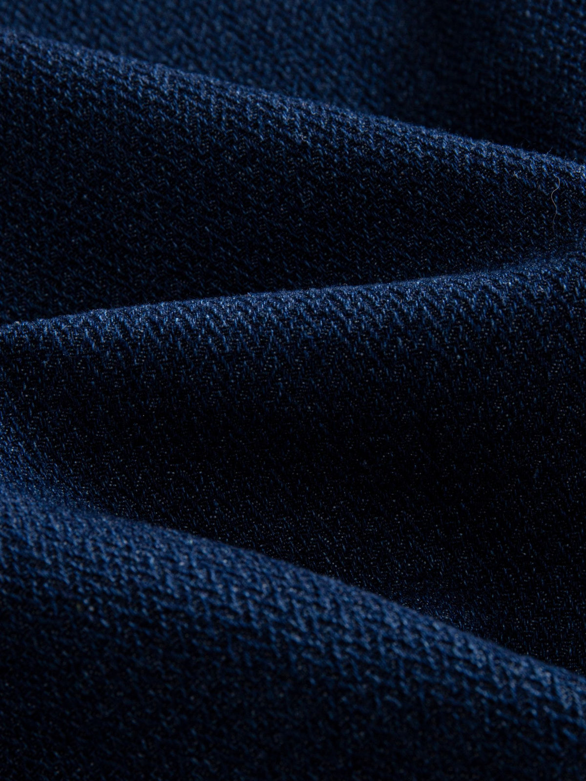 Close-up texture of indigo Sashiko woven fabric on OROMEN Indigo Sashiko Haori Kimono