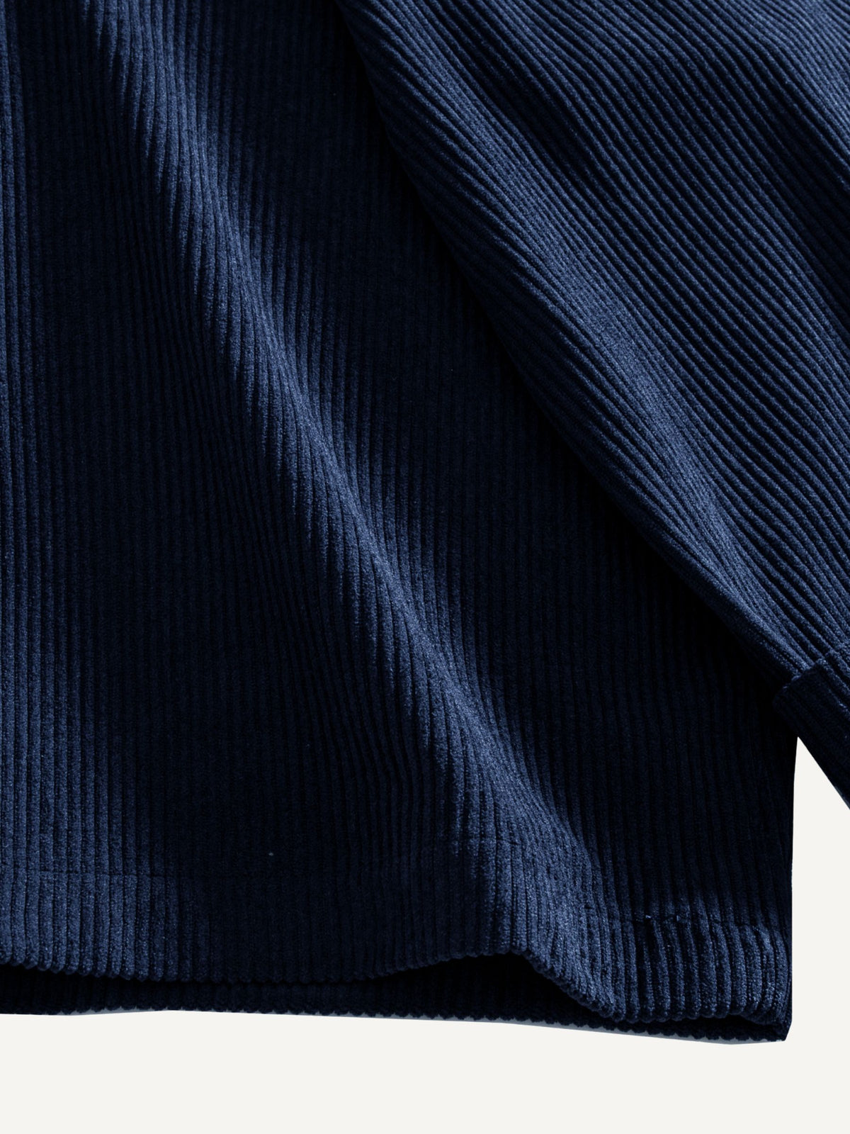 Cuff detail of OROMEN Mottainai corduroy haori kimono jacket sleeve