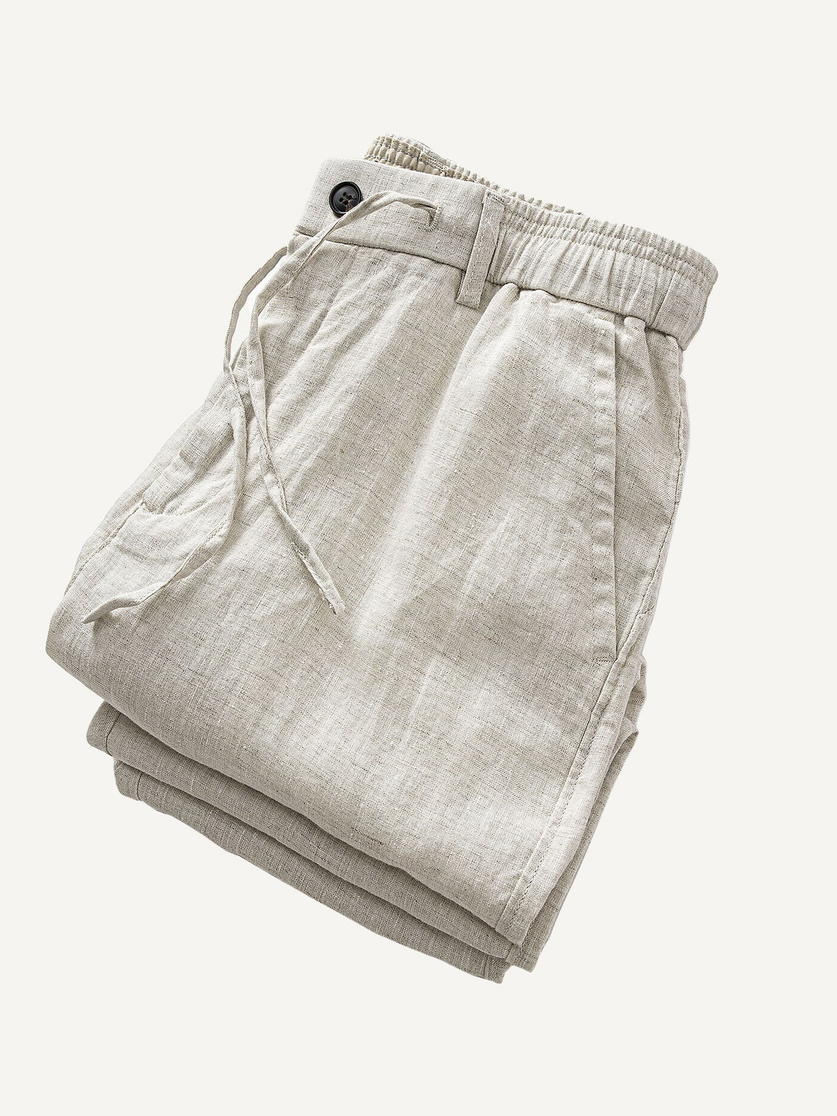 Folded view of OROMEN Crosshatch Weave Relaxed Trousers