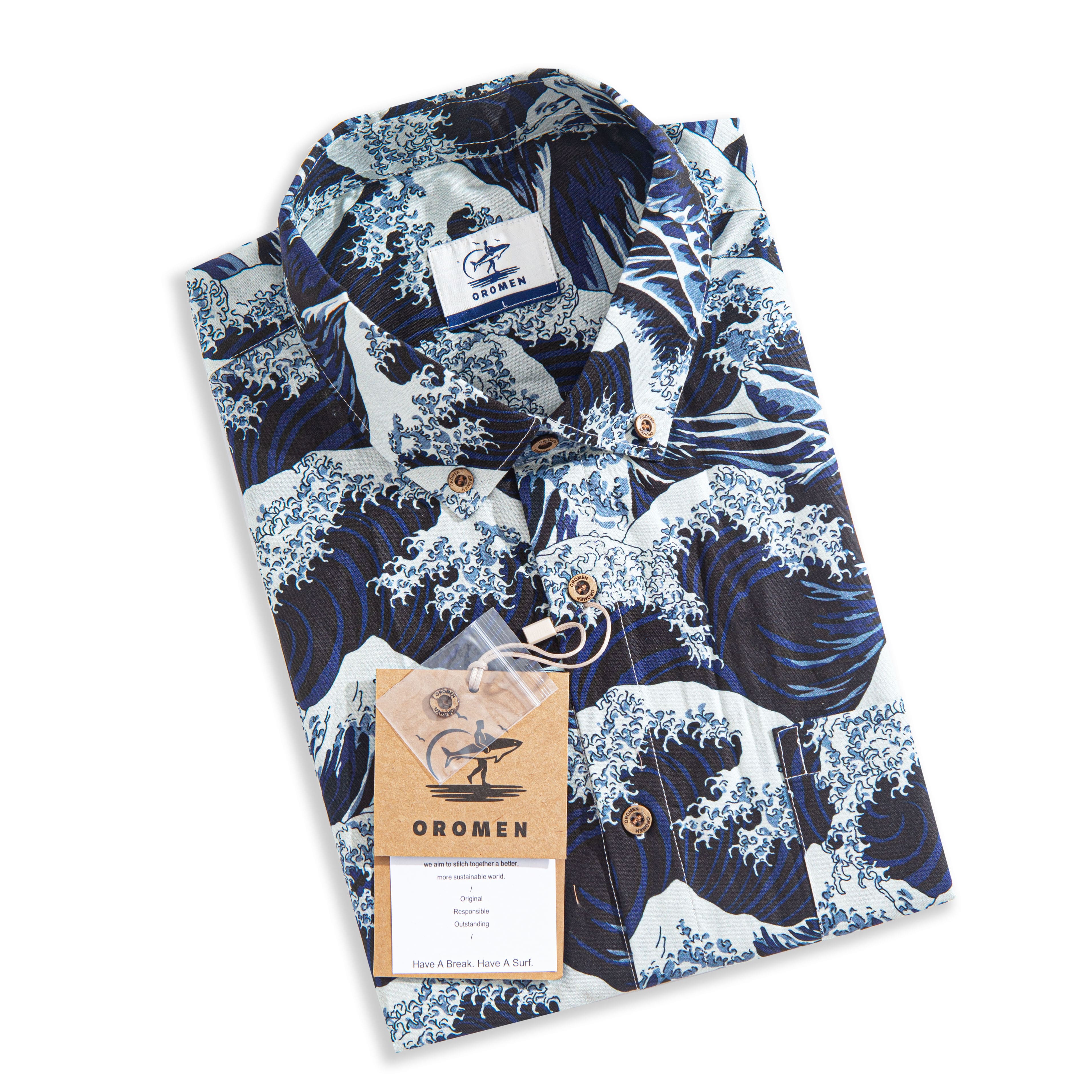 Great Wave Hokusai print detail - hand-painted Ukiyo-e ocean waves on cotton