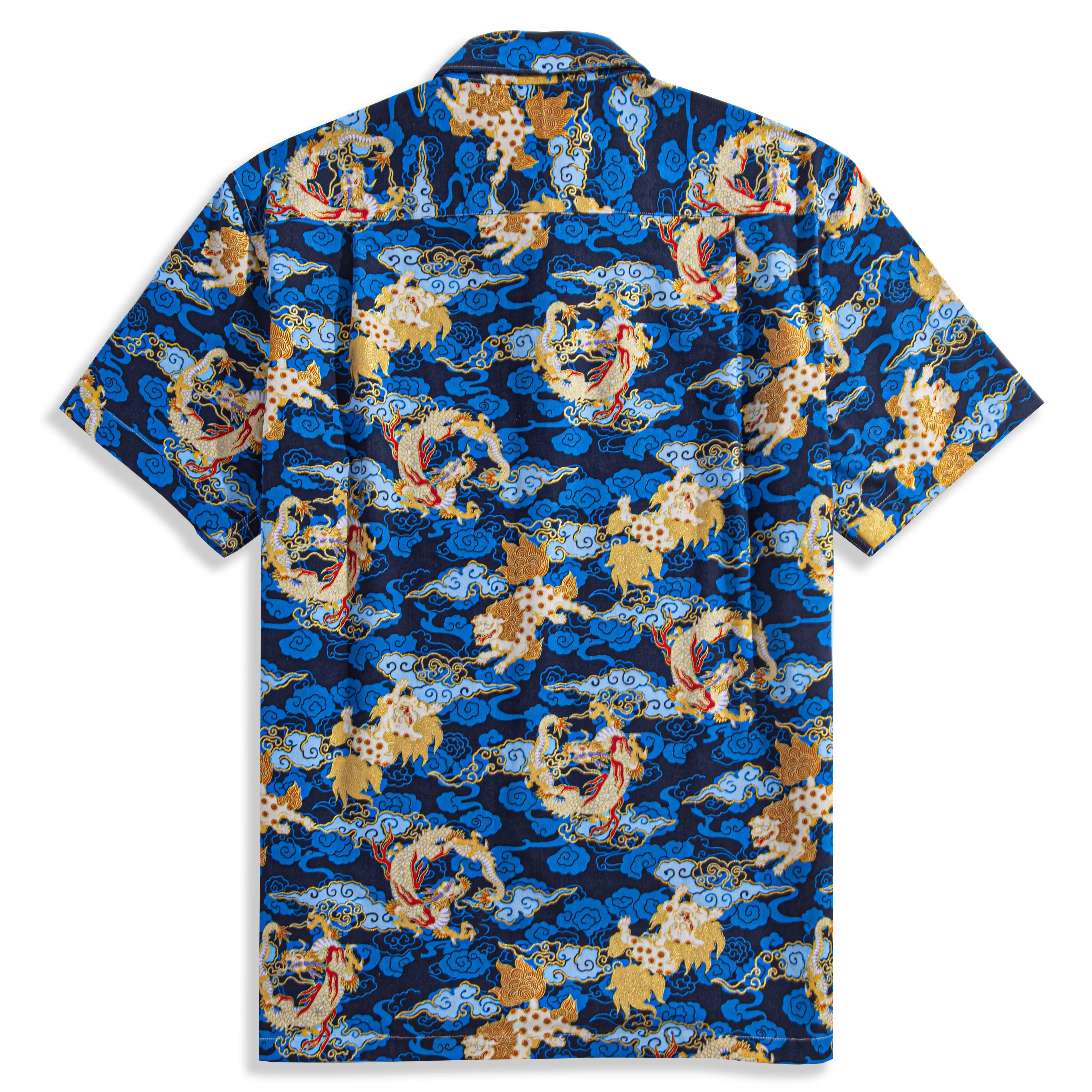 OROMEN Auspicious Clouds and Dragons Shirt – Back View
