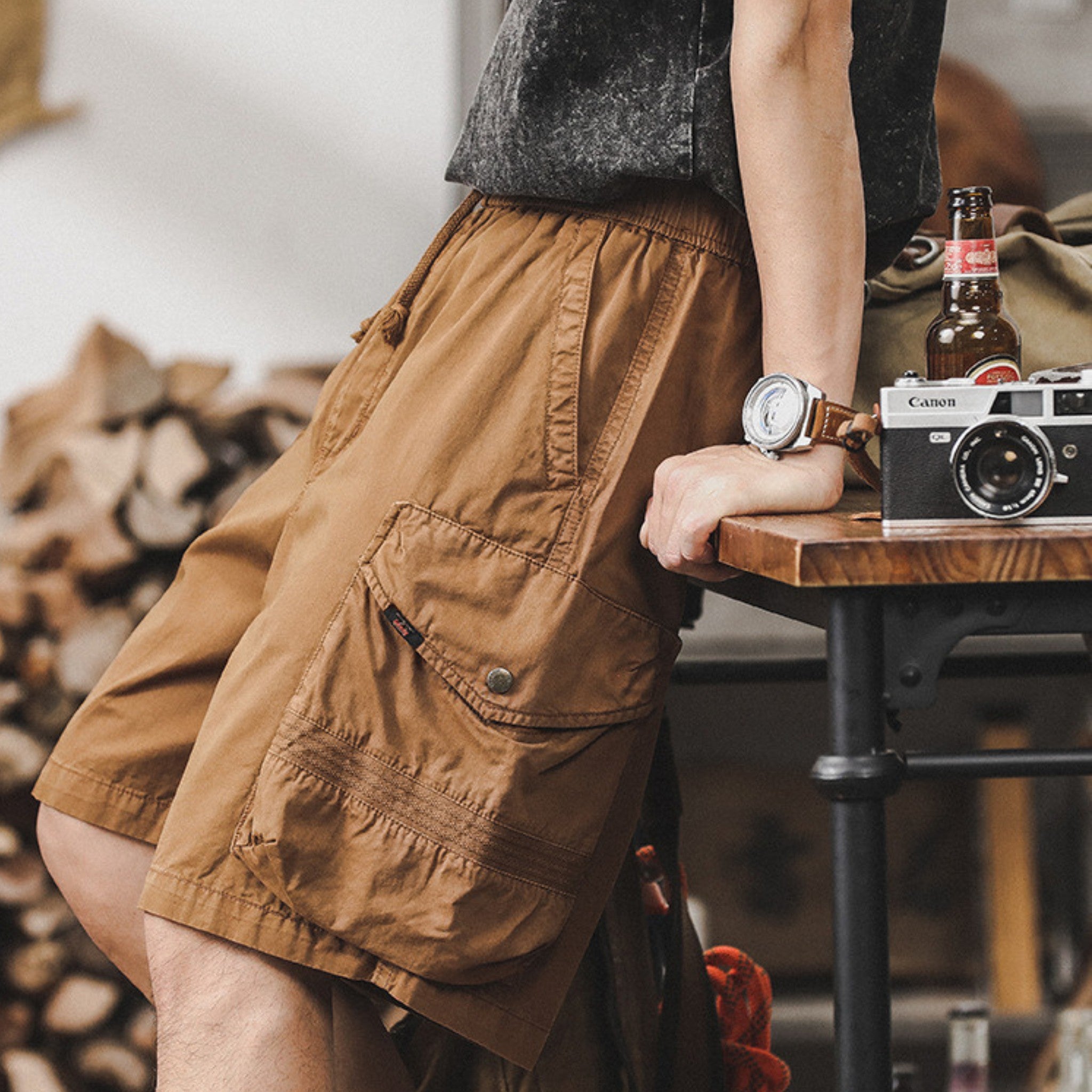 OROMEN Cargo Shorts Brown – Lifestyle Wear