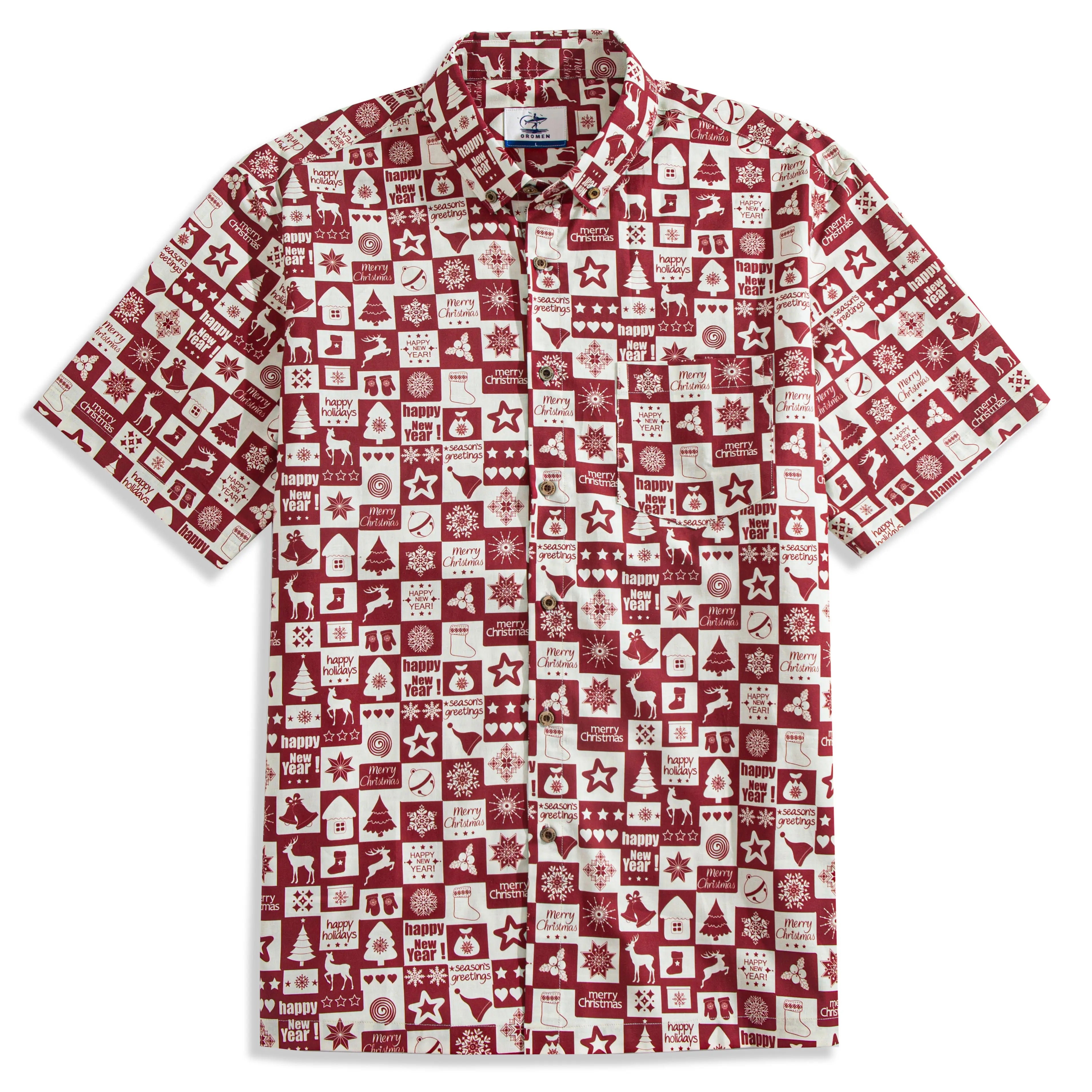 OROMEN Christmas Jigsaw Puzzle Festival Shirt – Front View
