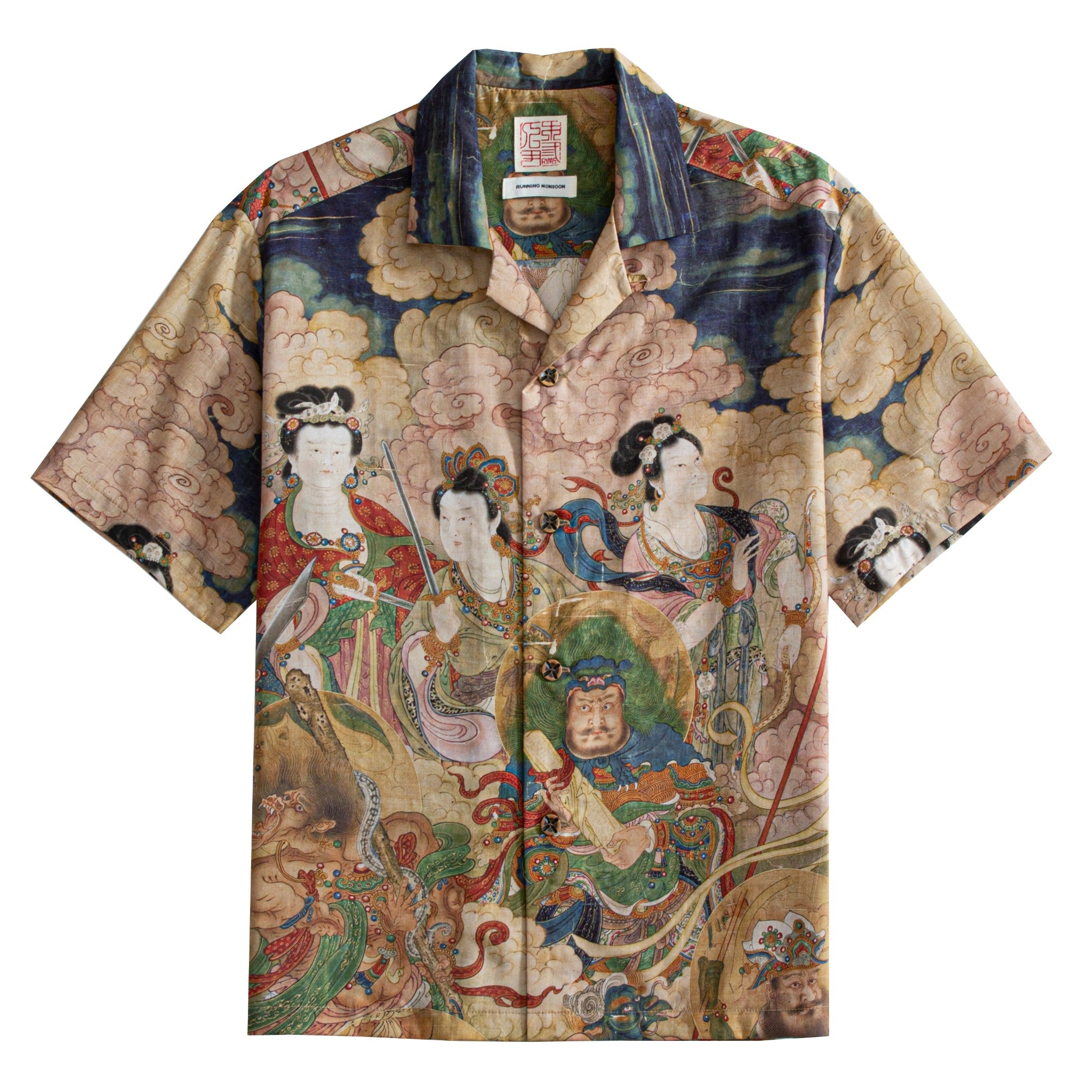 OROMEN Dunhuang Celestial Deity Lyocell Shirt - Front View
