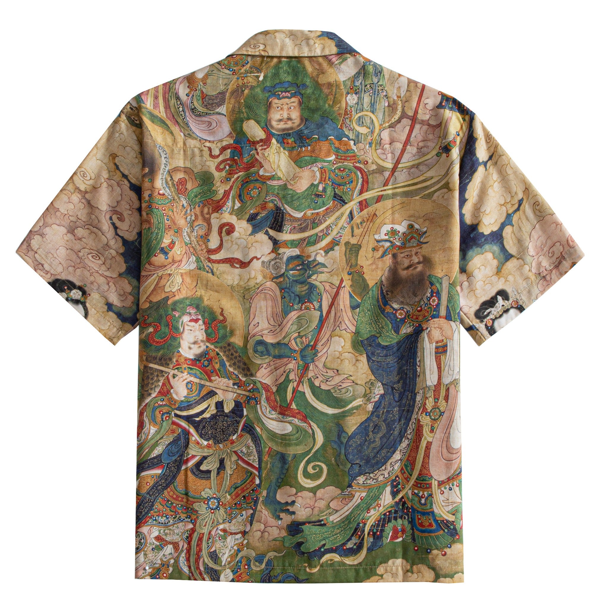 OROMEN Dunhuang Celestial Deity Lyocell Shirt - Model Lifestyle Shot