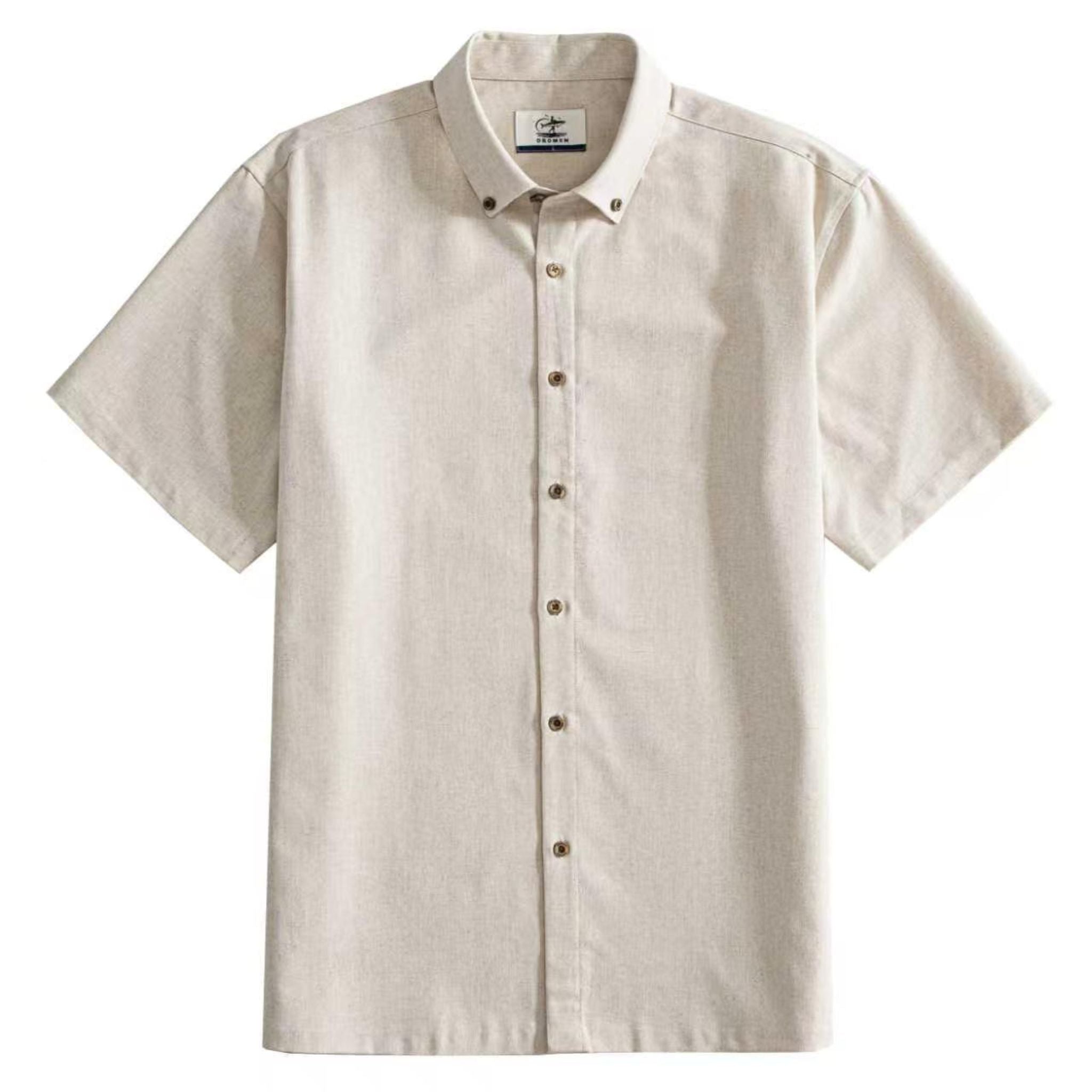 OROMEN Freshwater Everyday Shirt in Oatmeal – Front View