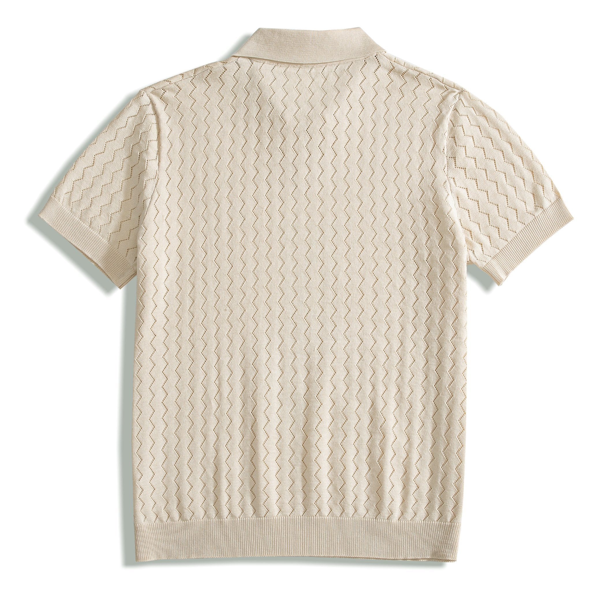 OROMEN Men's Ice Silk Knitted Polo Shirt – Lifestyle Shot