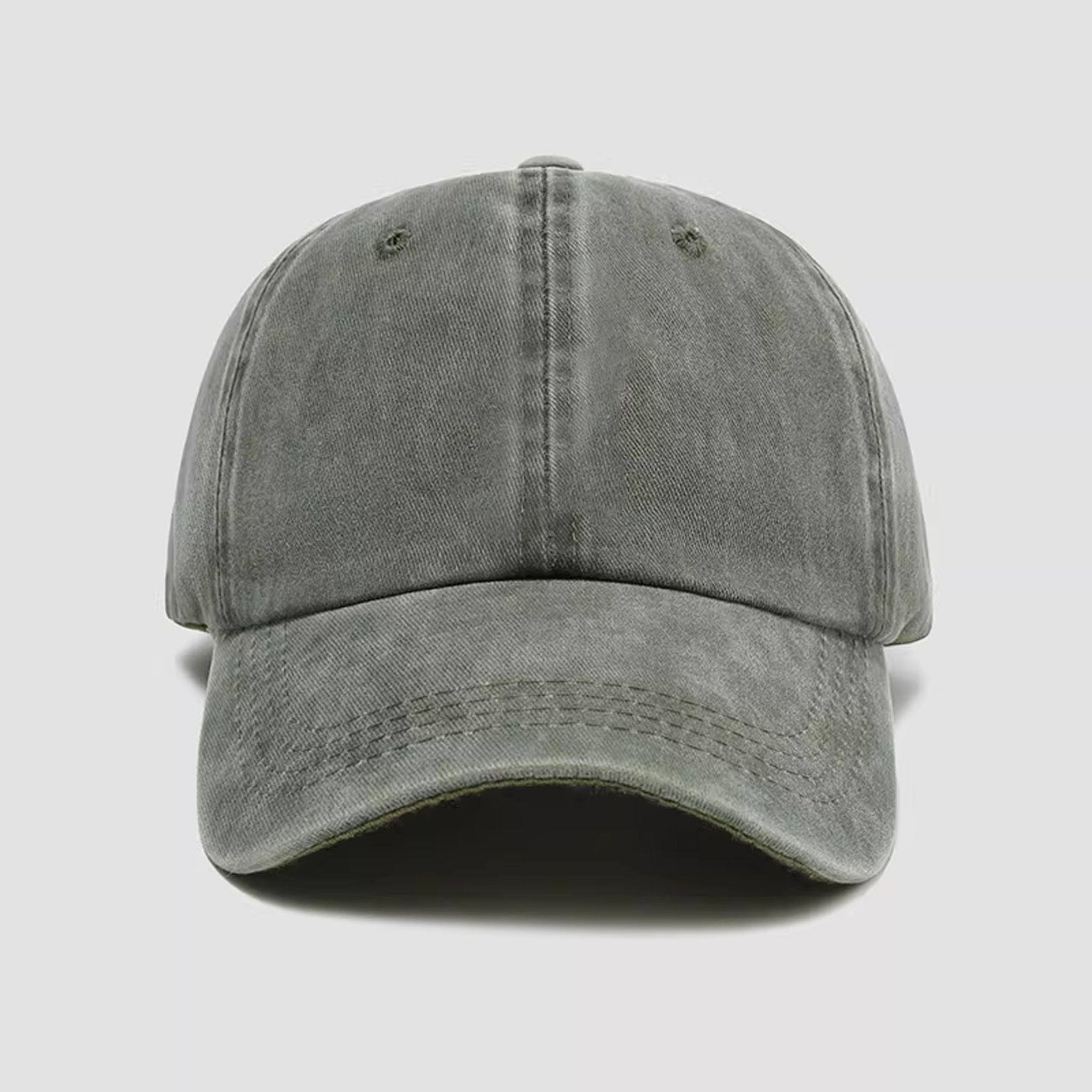 OROMEN Olive Green Dad Hat - Retro Washed Cotton Baseball Cap