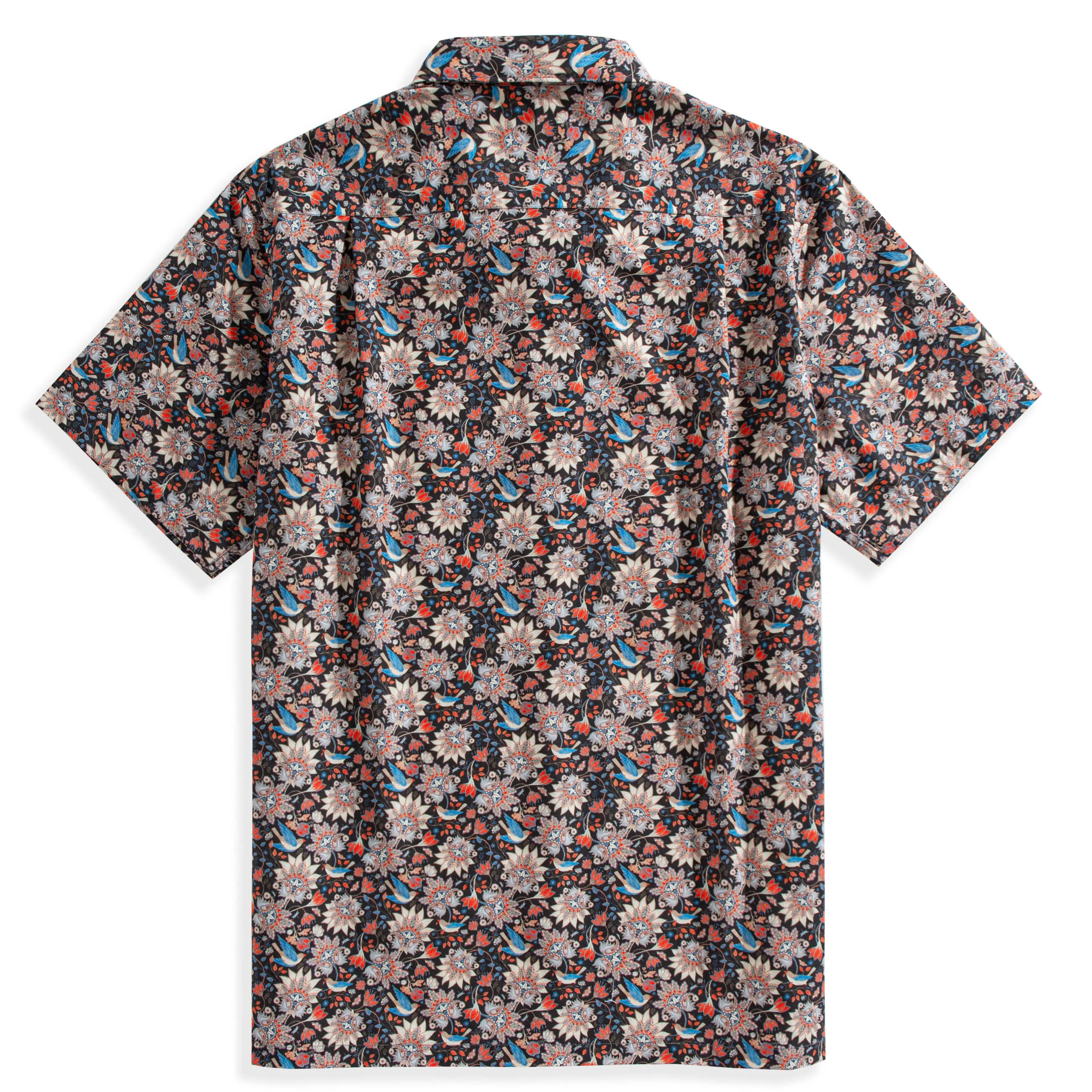 OROMEN Phoenix Flowers Retro Shirt – Back View