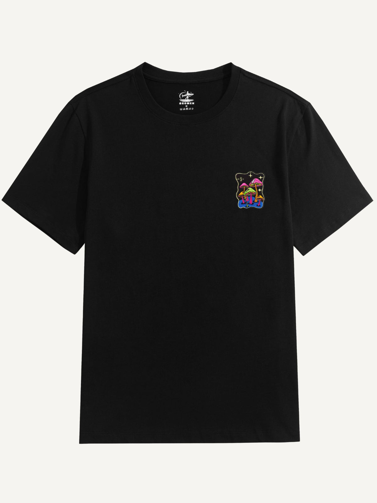 OROMEN Psychedelic Mushroom T-shirt in black