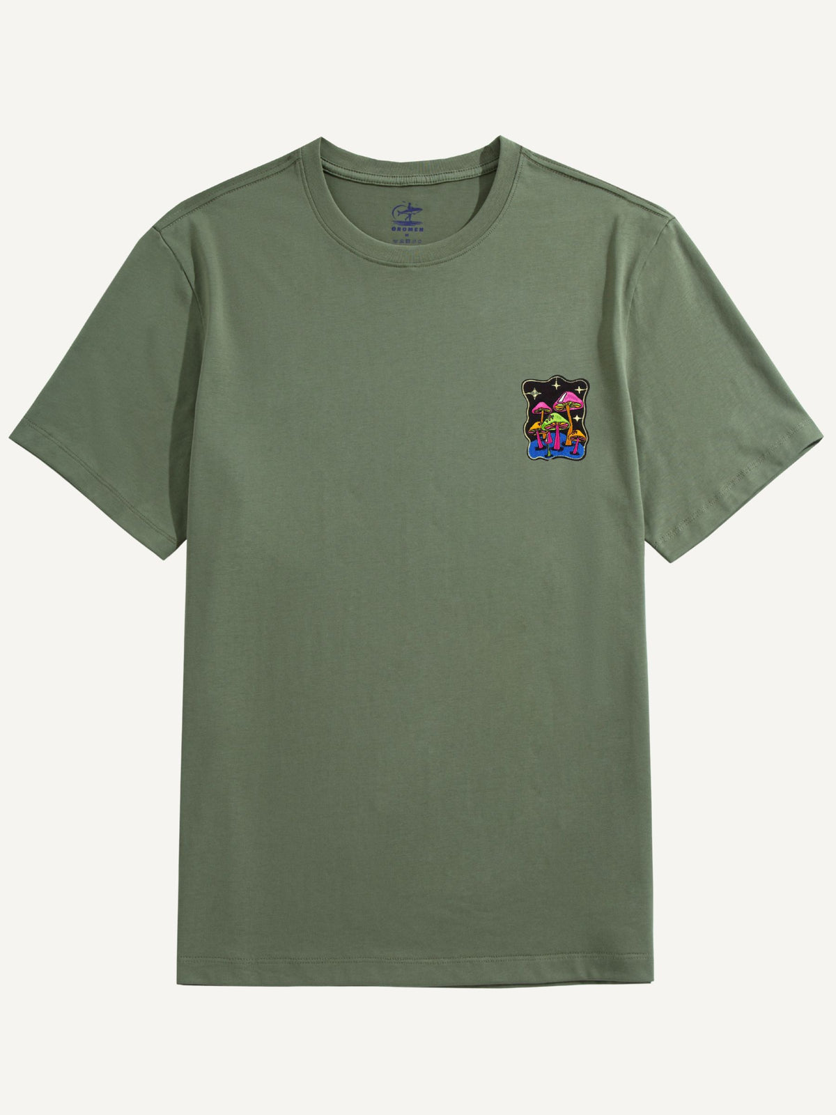 OROMEN Psychedelic Mushroom T-shirt in green