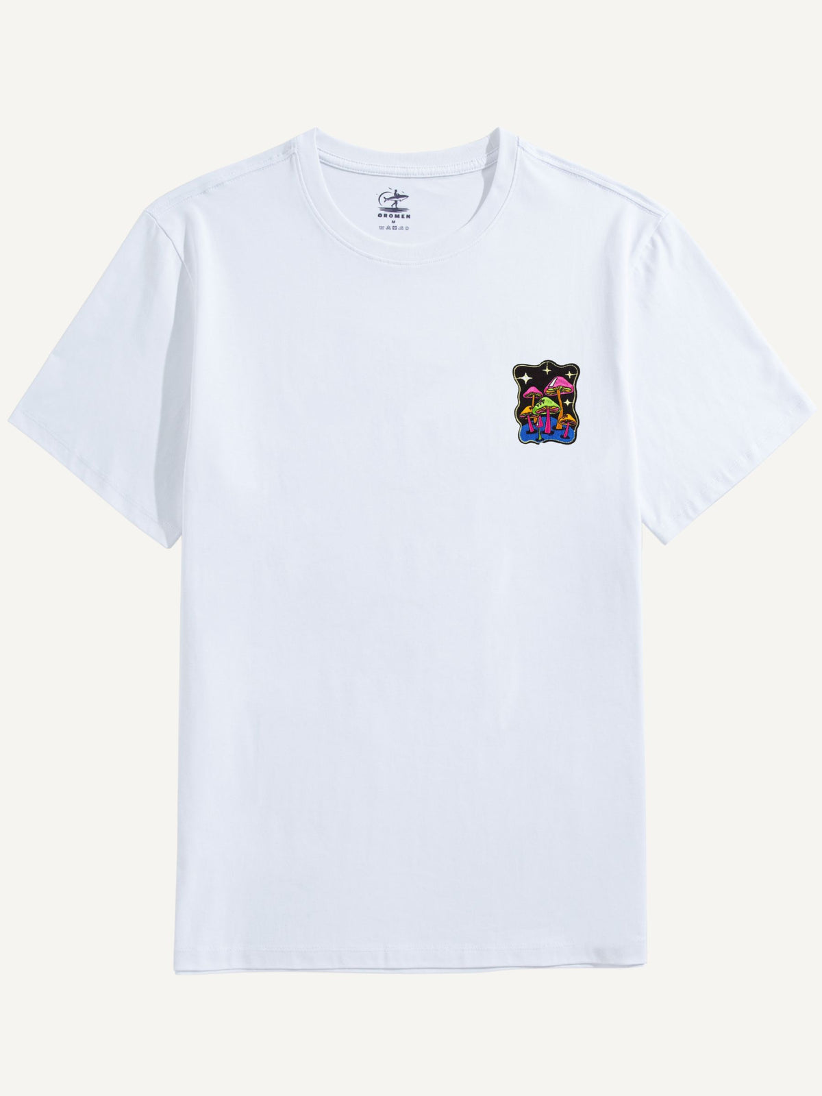 OROMEN Psychedelic Mushroom T-shirt in white