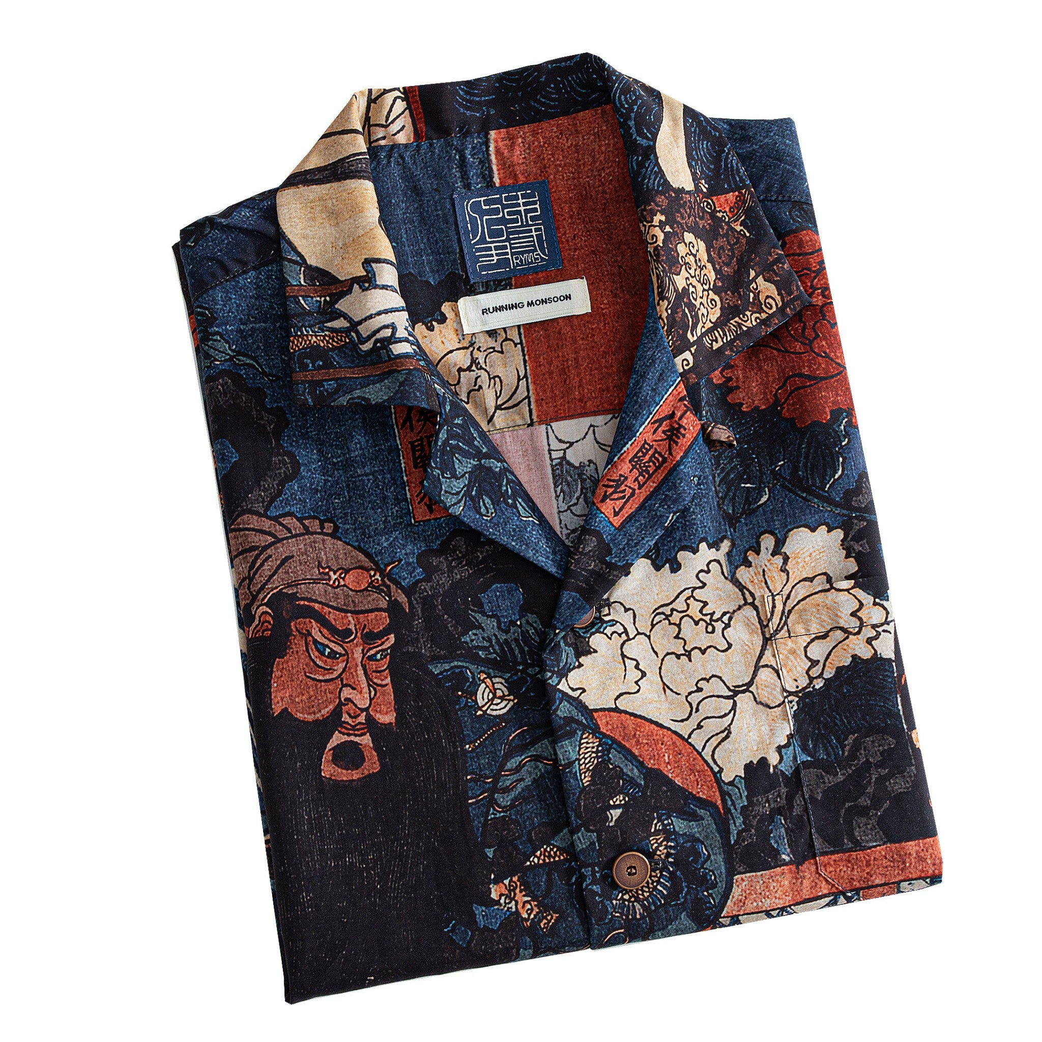 OROMEN Samurai Chess Board Shirt – Lifestyle Flat Lay
