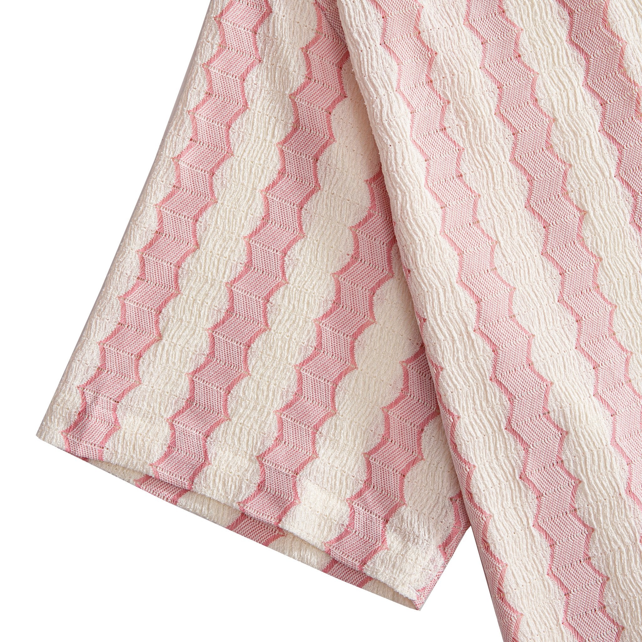 OROMEN Striped Jacquard Pink Shirt - Short Sleeve Shirt