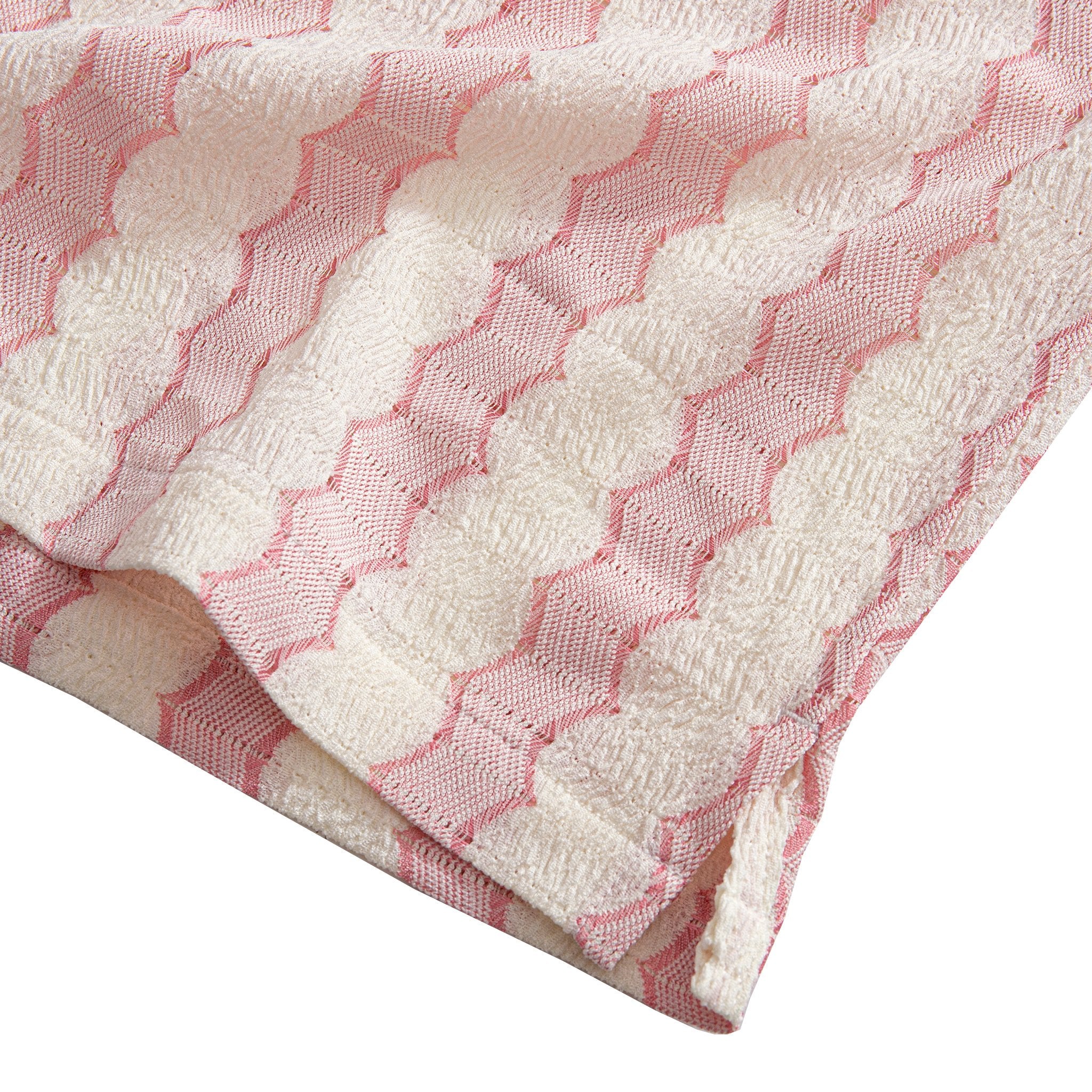 OROMEN Striped Jacquard Pink Shirt - Side View