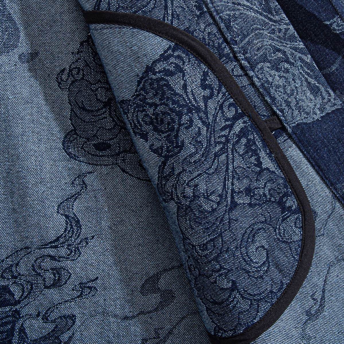 OROMEN Ukiyo-e Tiger Haori Jacket Side View – Men's Kimono Outerwear