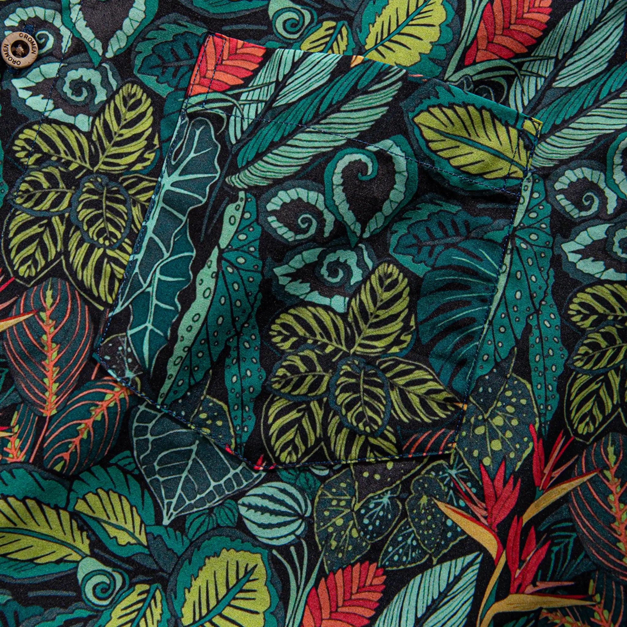 OROMEN Wizard of Oz Hawaiian Shirt – Chest Pocket Detail