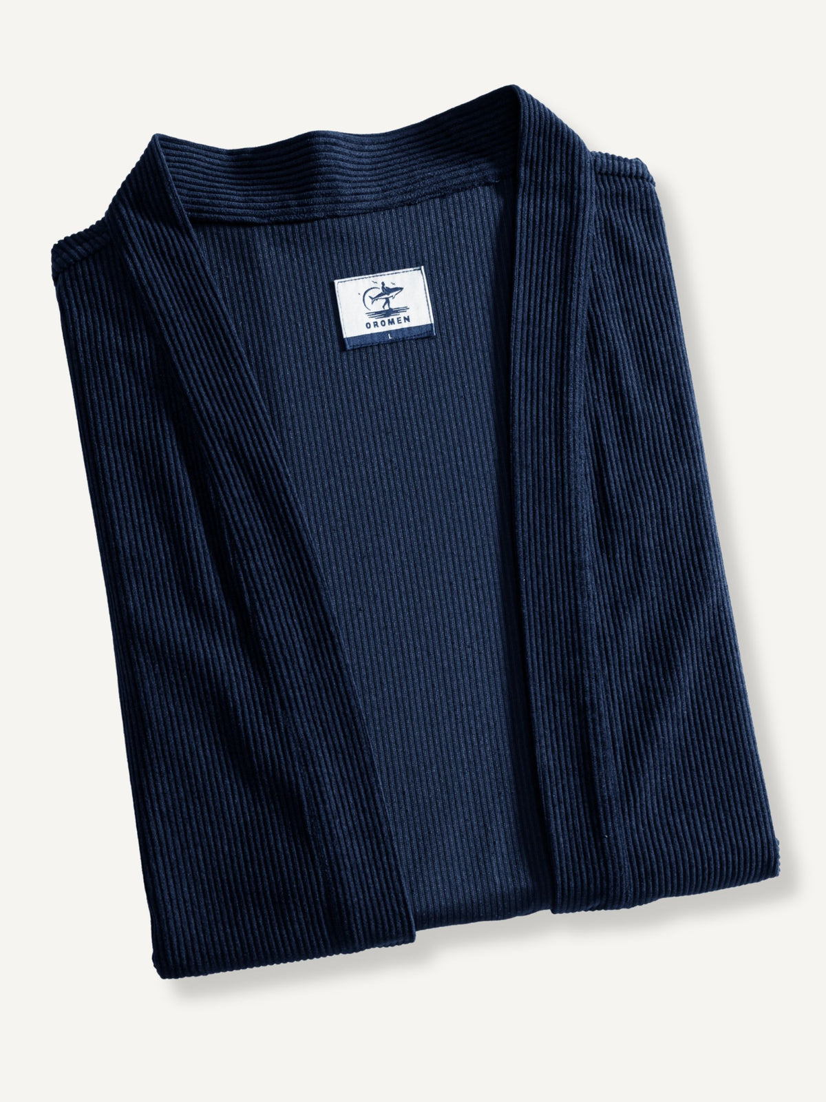 OROMEN pleated haori kimono, folded flat lay