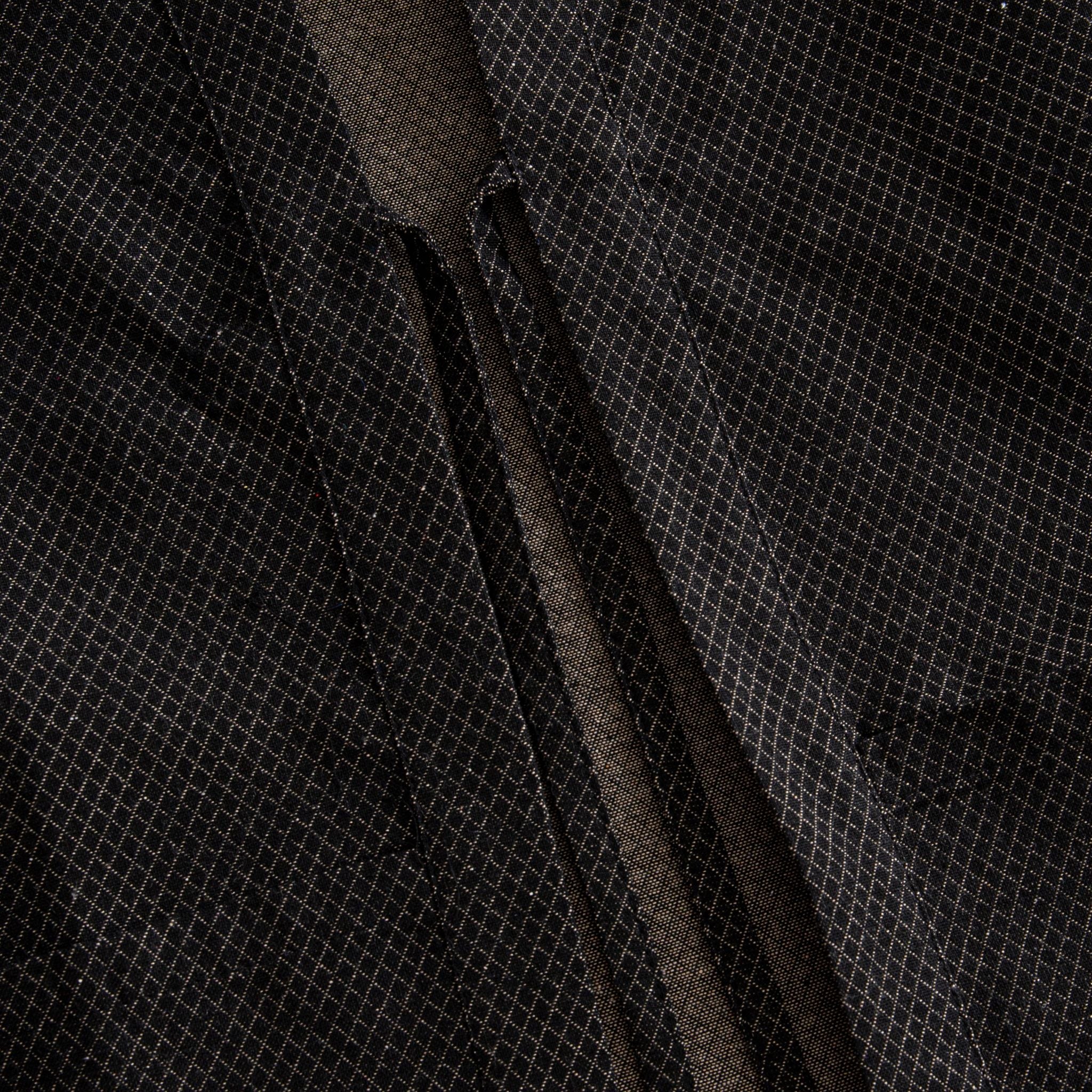 OROMEN Haori Cardigan Tie Closure Detail — Traditional Japanese Kimono-Style Cord Fastening on Cotton Linen Open-Front Jacket