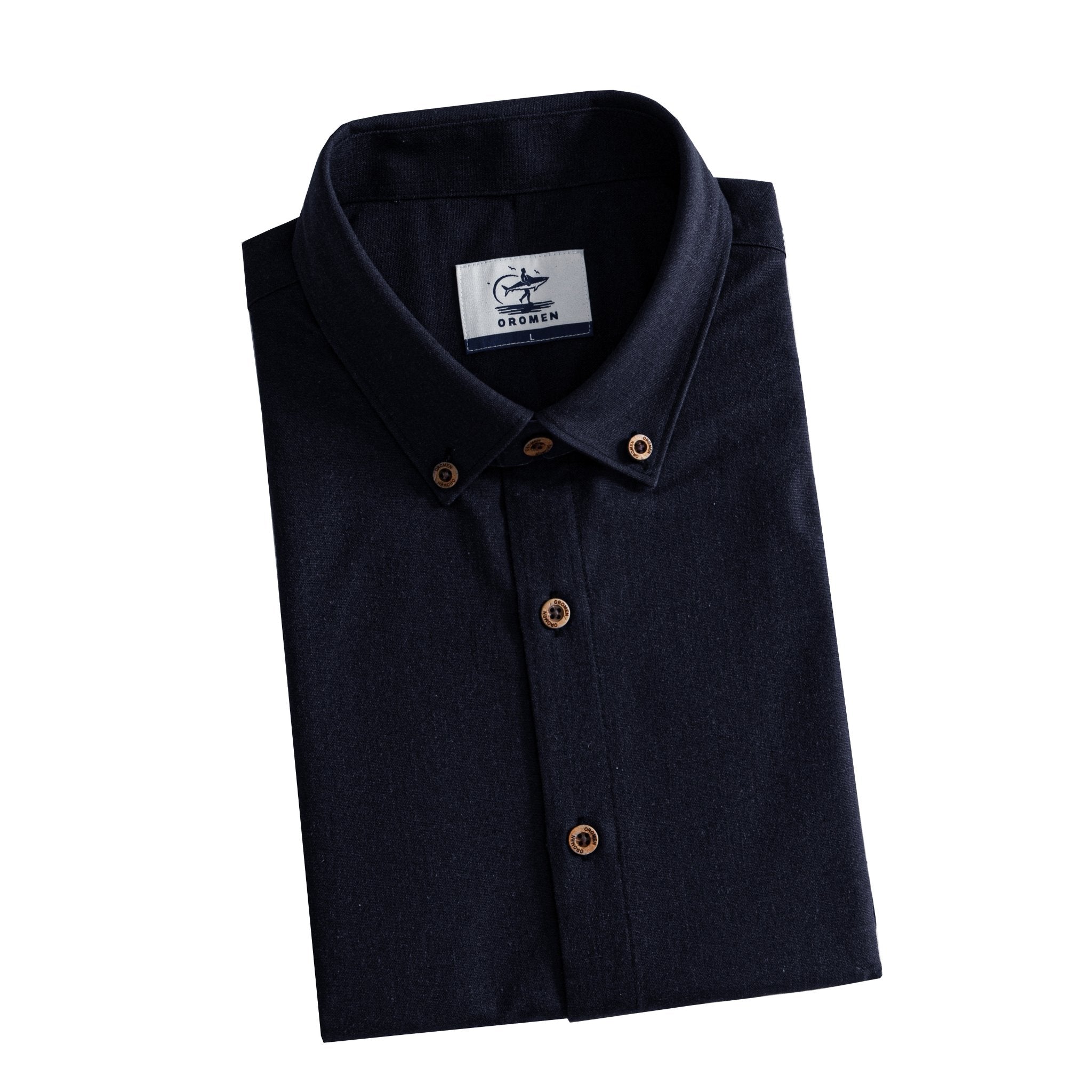 Oromen Freshwater Everyday Navy Blue Shirt - Folding Display