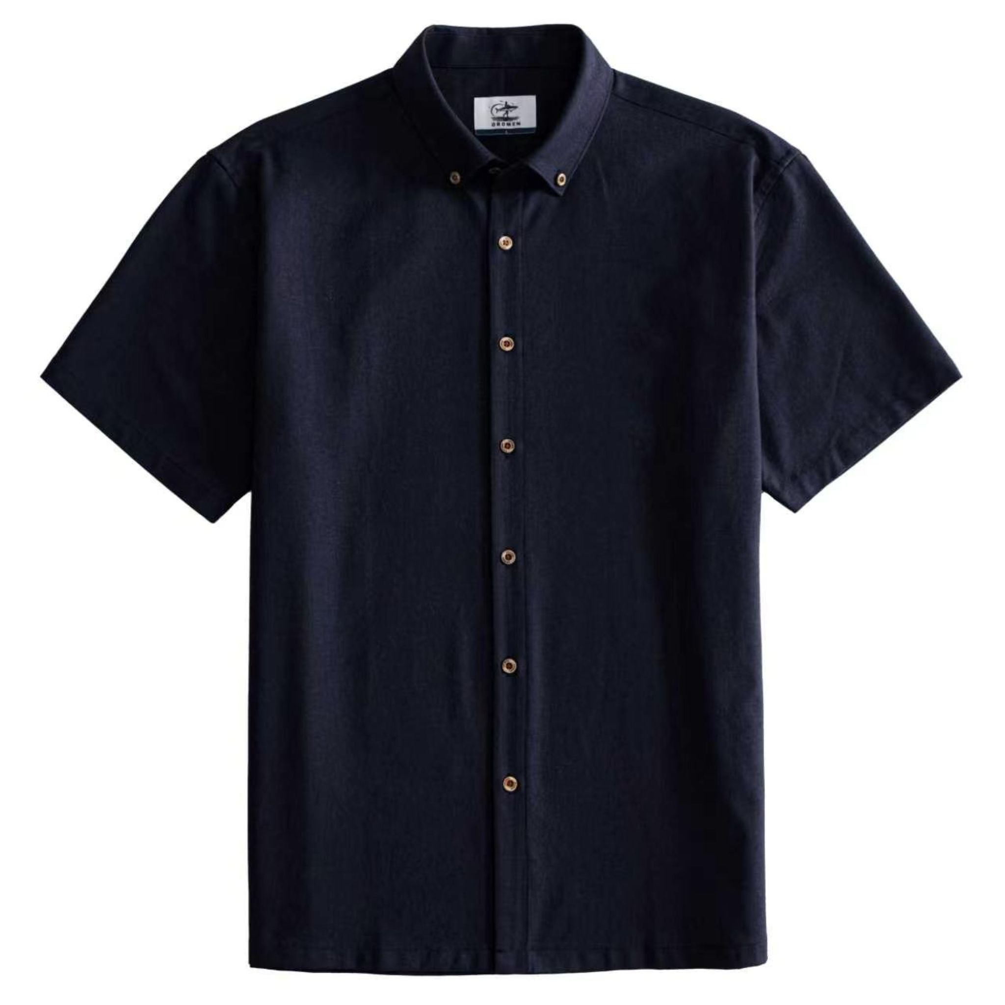 Oromen Freshwater Everyday Navy Blue Shirt - Front View