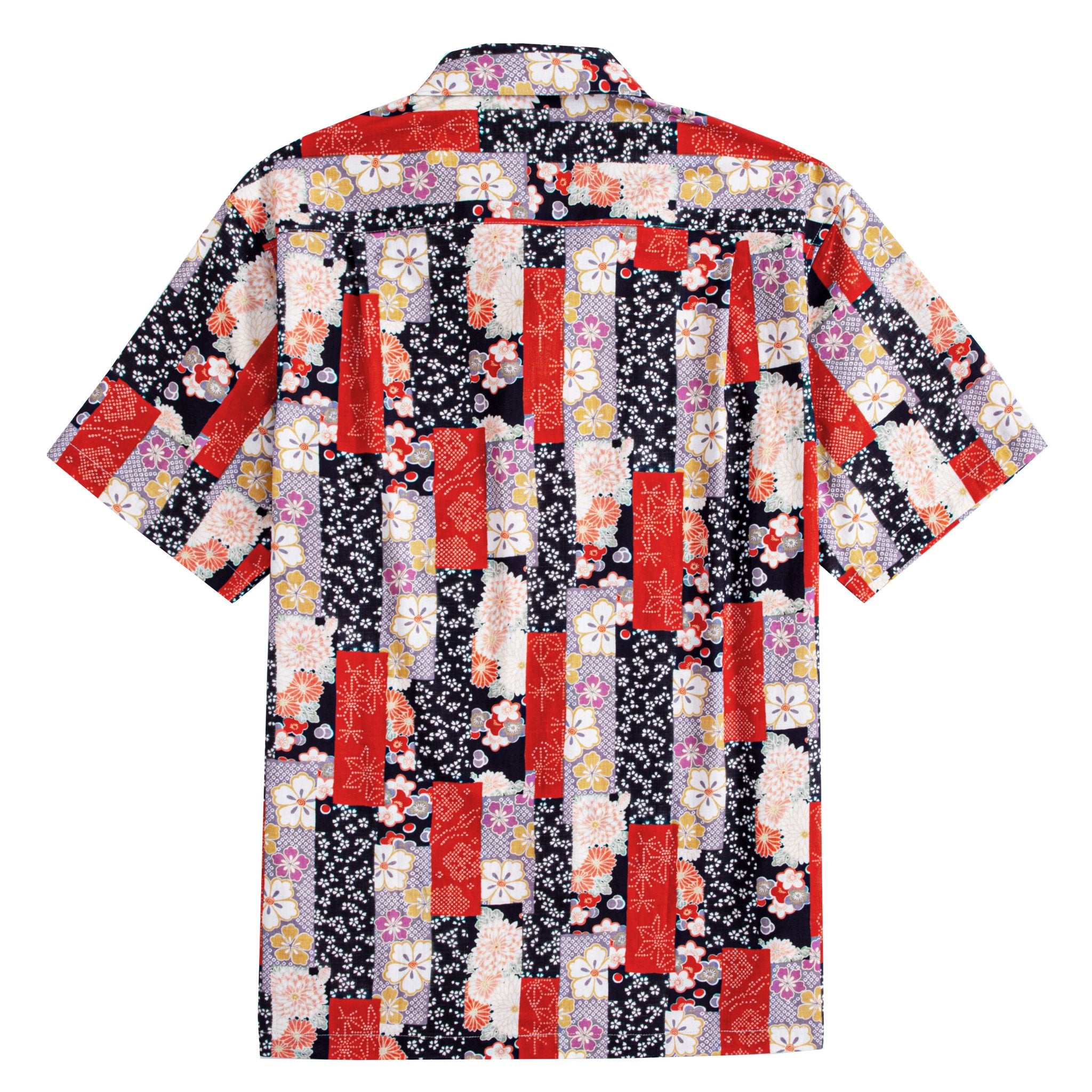 Sakura Bokashi Ukiyo-e inspired aloha shirt - 100% cotton breathable fabric