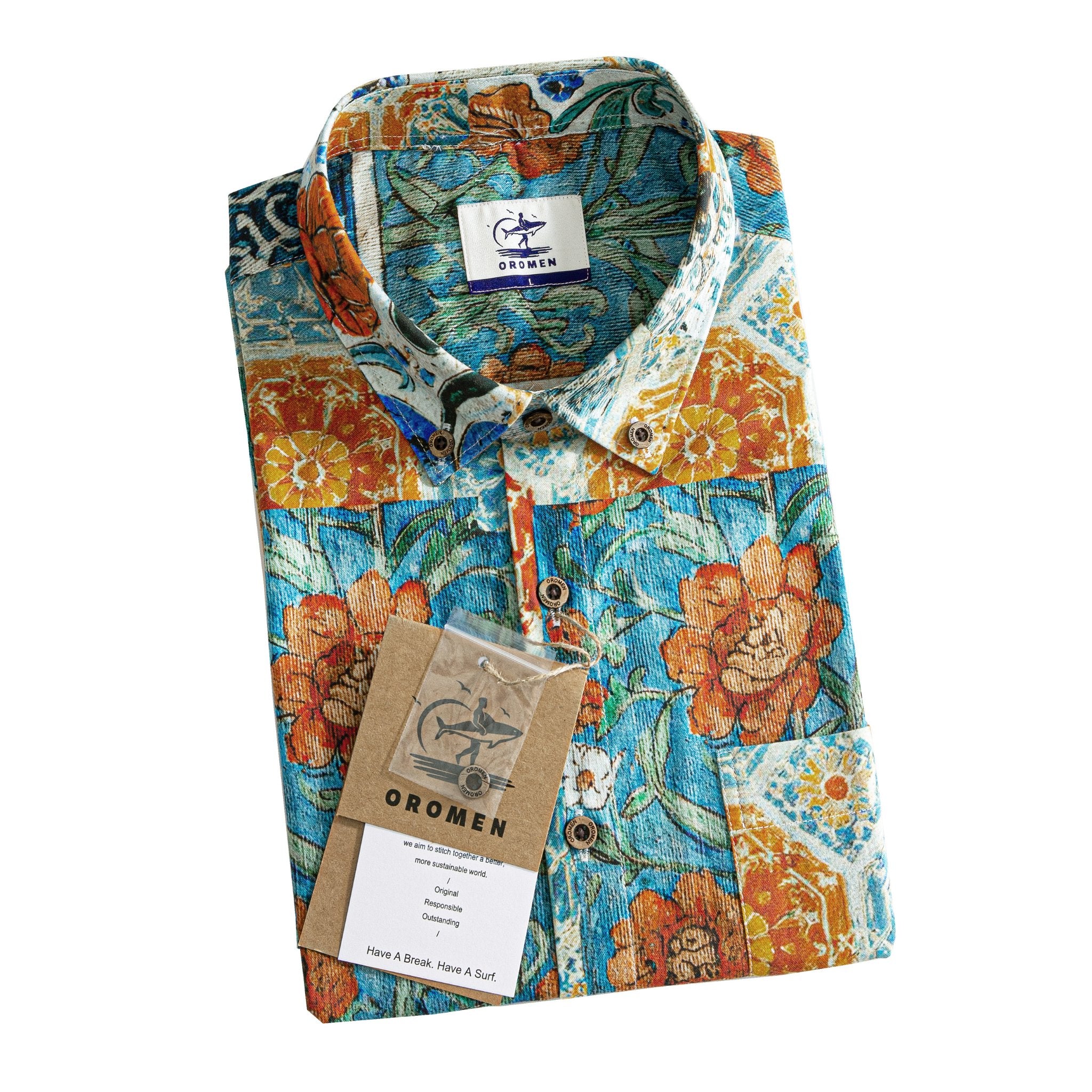 Sicilian Majolica Baroque Shirt Flat Lay – OROMEN