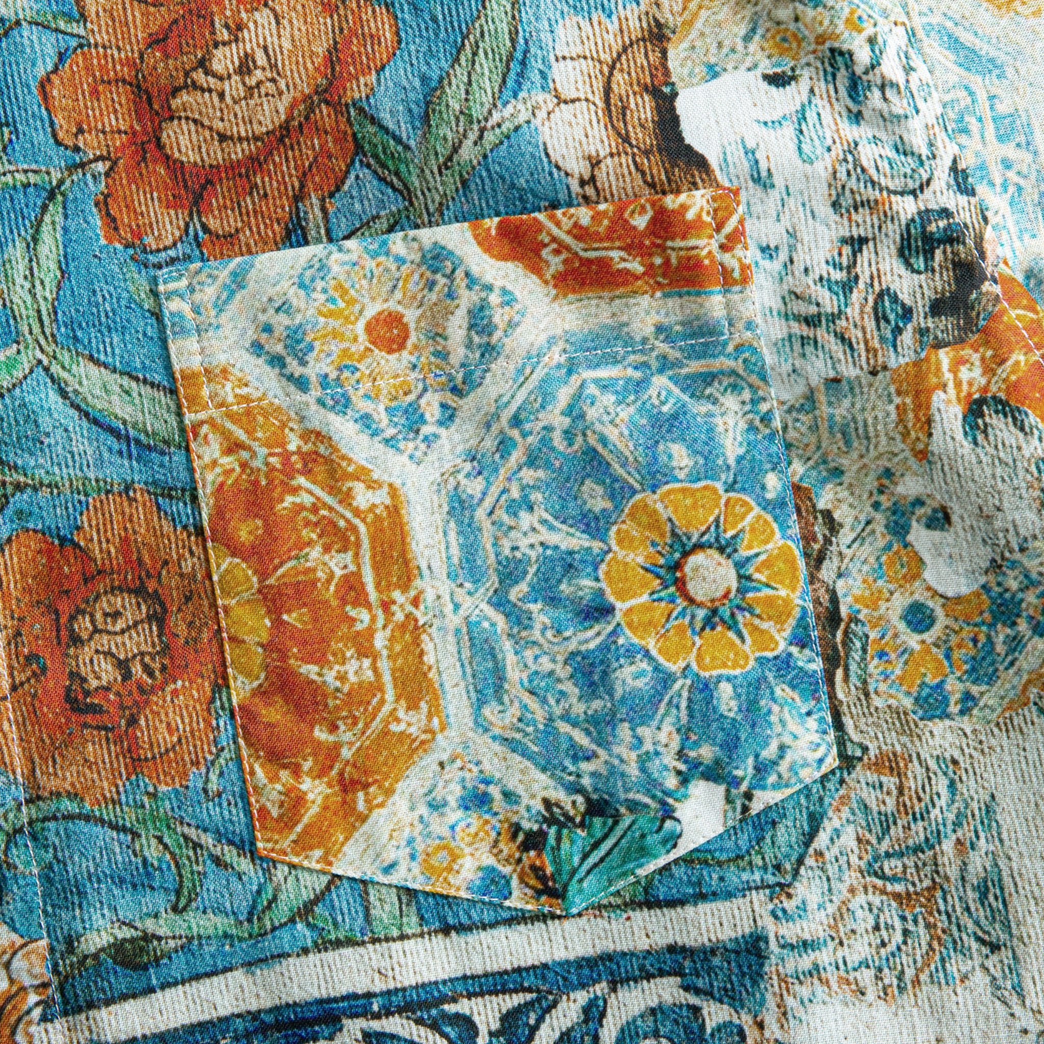 Sicilian Majolica Baroque Shirt Pocket Detail – OROMEN