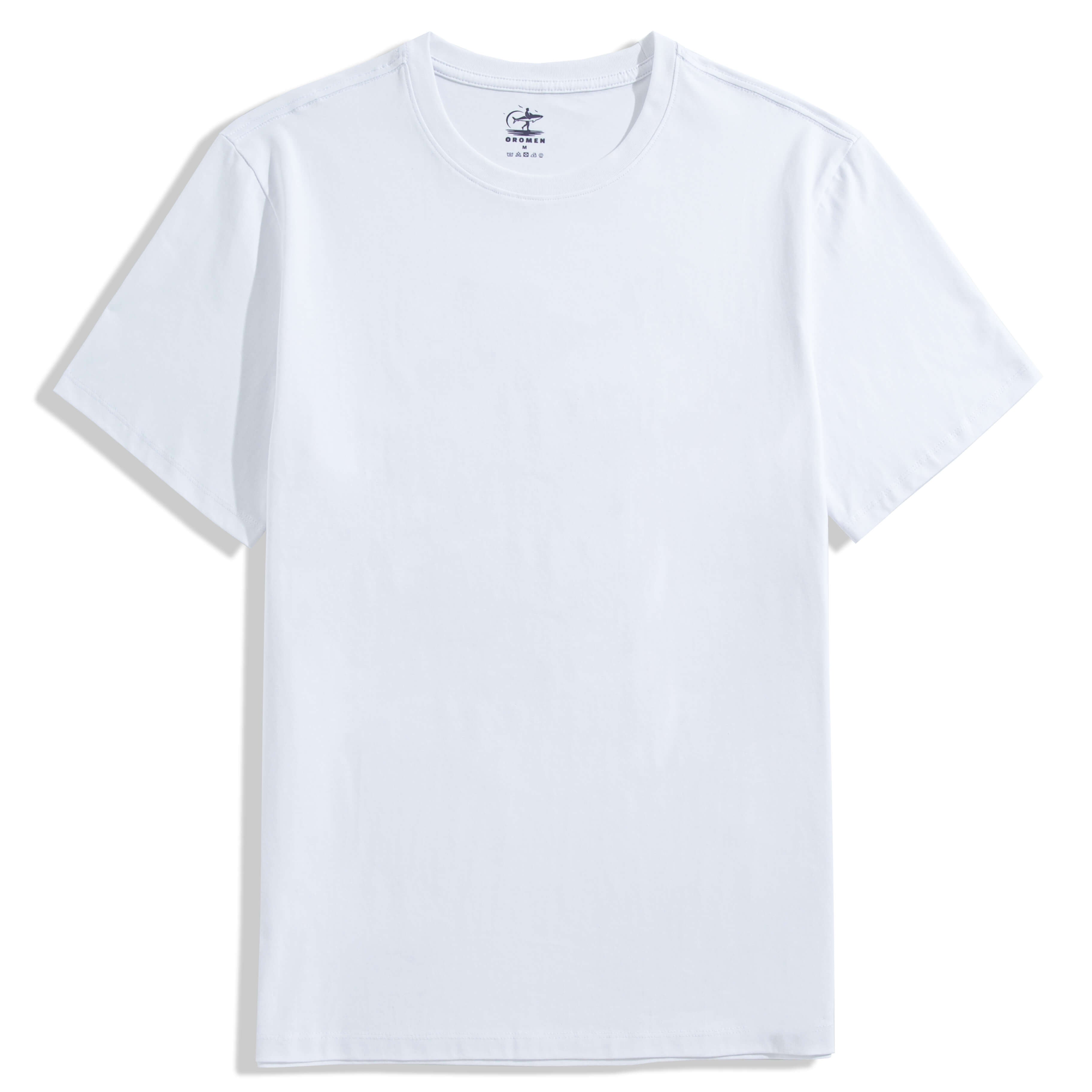 Solid Cotton T-Shirt in White – Front View