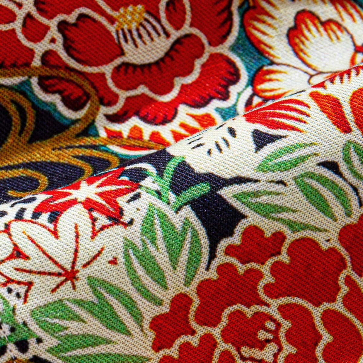 Ukiyoe garden button-down shirt side view