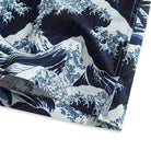 100% cotton fabric with hand-painted Great Wave off Kanagawa print