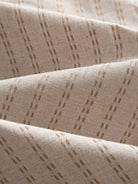 100% cotton vertical sashiko stripe fabric texture detail of OROMEN Shirt