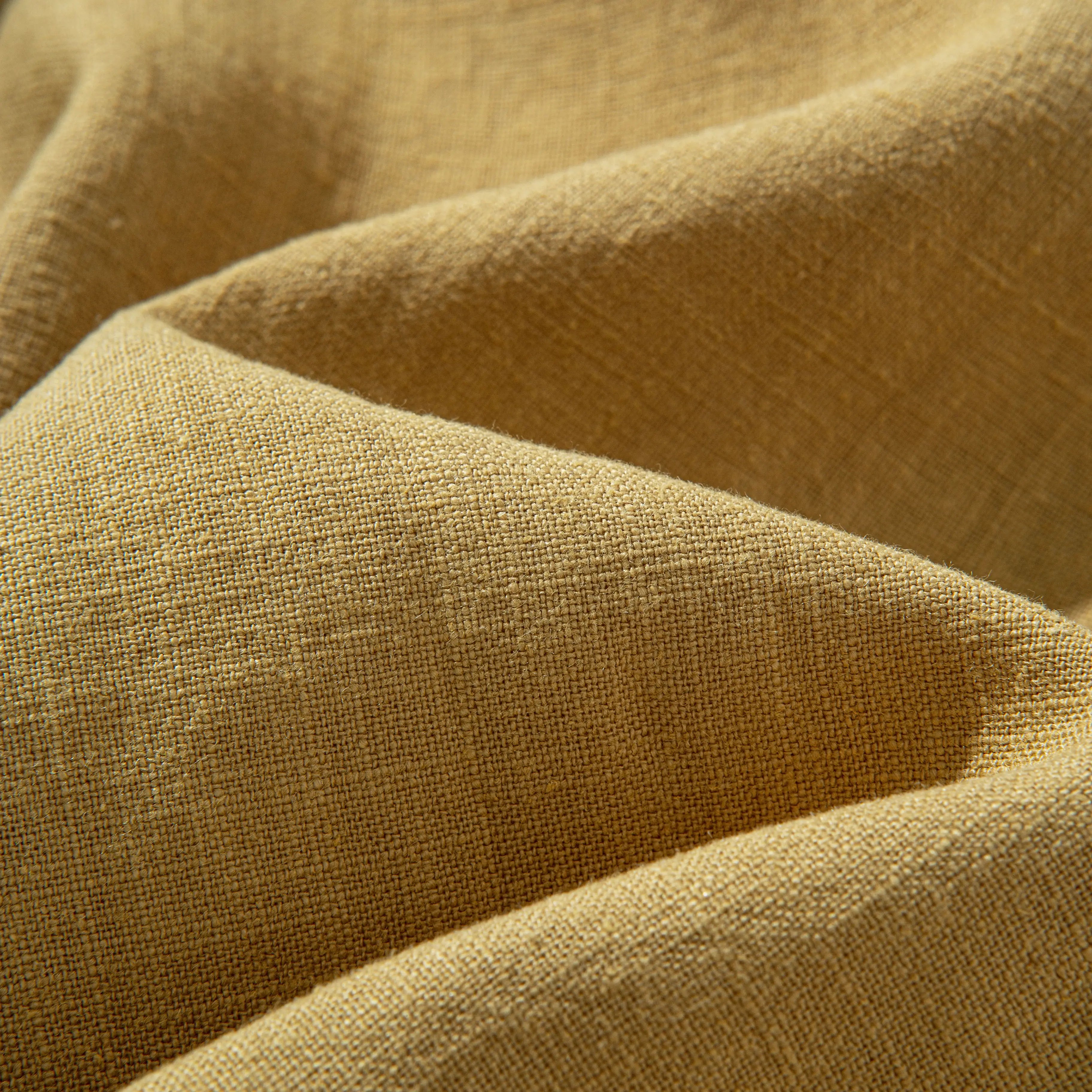 100% pure linen fabric texture - breathable and easy-care material for summer