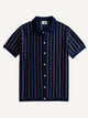 Tally Stripe Open-Knit Shirt
