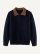 Contrast Collar Knit Polo