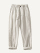 Relaxed Pleated Drawstring Linen Trousers
