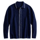 Ribbed Contrast Knit Polo