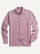 Camisa de pana de algodón color rosa loto