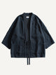 Textured Tie-Front Kimono Cardigan