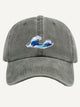 Washed Great Wave Dad Hat