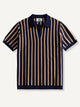 Vertical Stripe Knit Polo