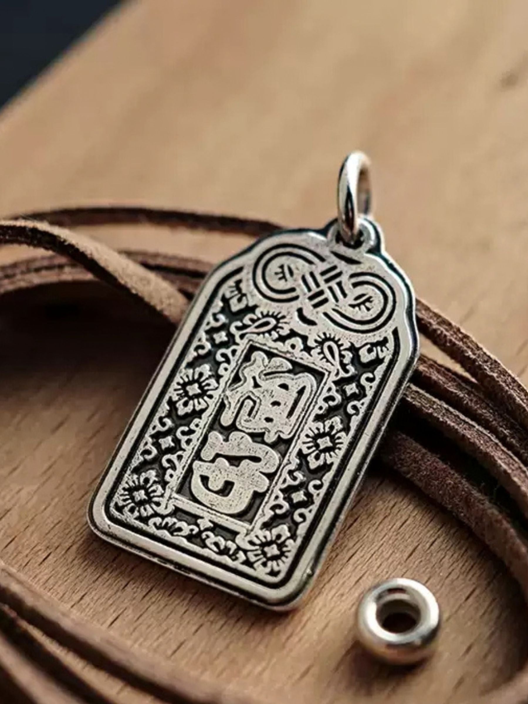 OROMEN Unisex 999 Sterling Silver Omamori Japanese Handmade Art