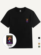 All color options of OROMEN Let's Take A Trip Mushroom Embroidery T-shirt