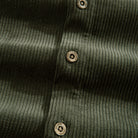 Army Green Utility Corduroy Shirt – Button Detail