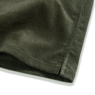 Army Green Utility Corduroy Shirt – Side Vent Detail