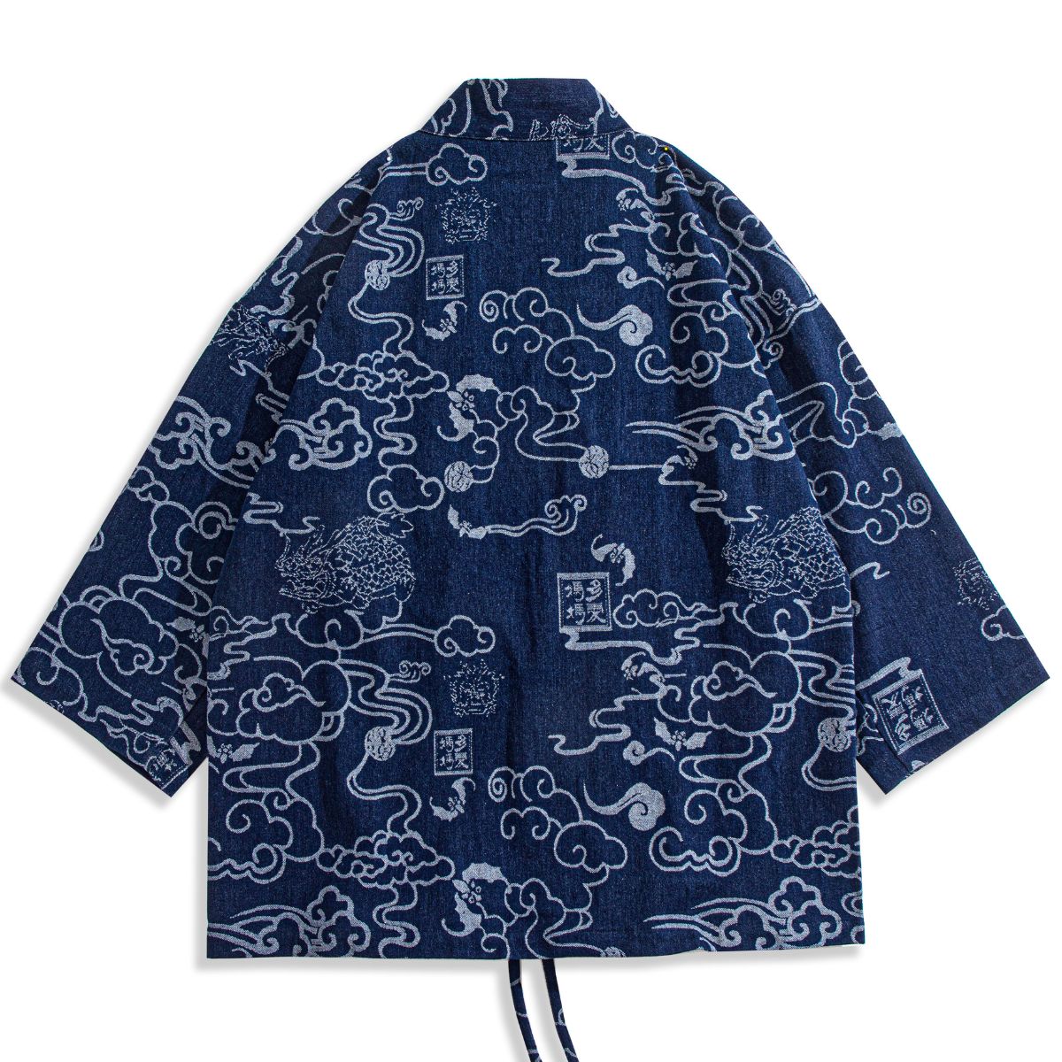 Auspicious Cloud Kimono Haori Jacket – Back View