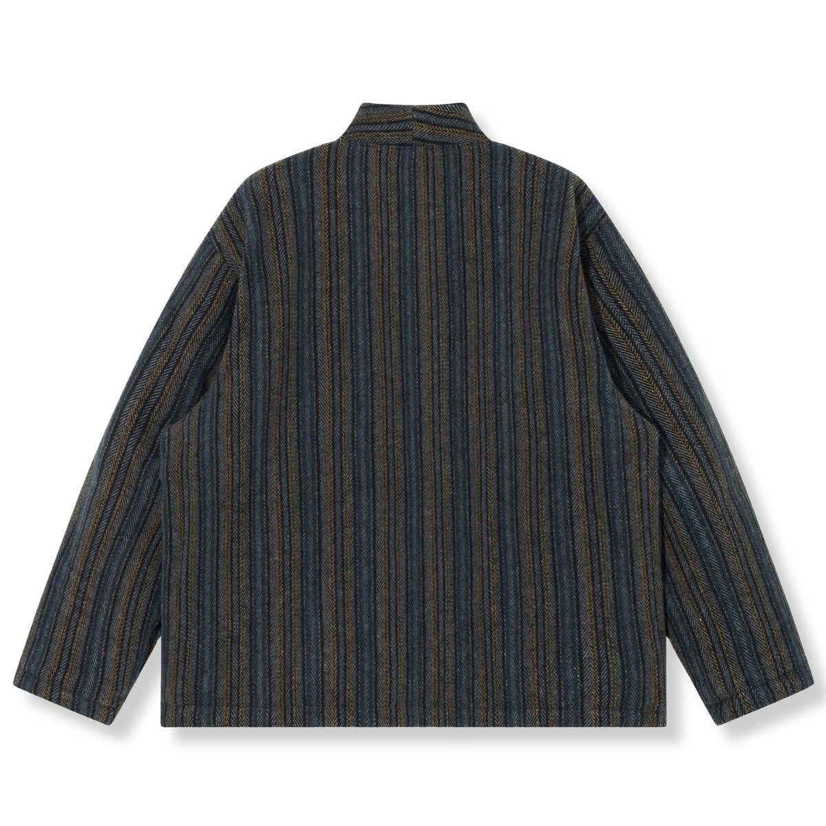 OROMEN Men's Reversible Kimono Coat - Black Flannel Cotton Haori